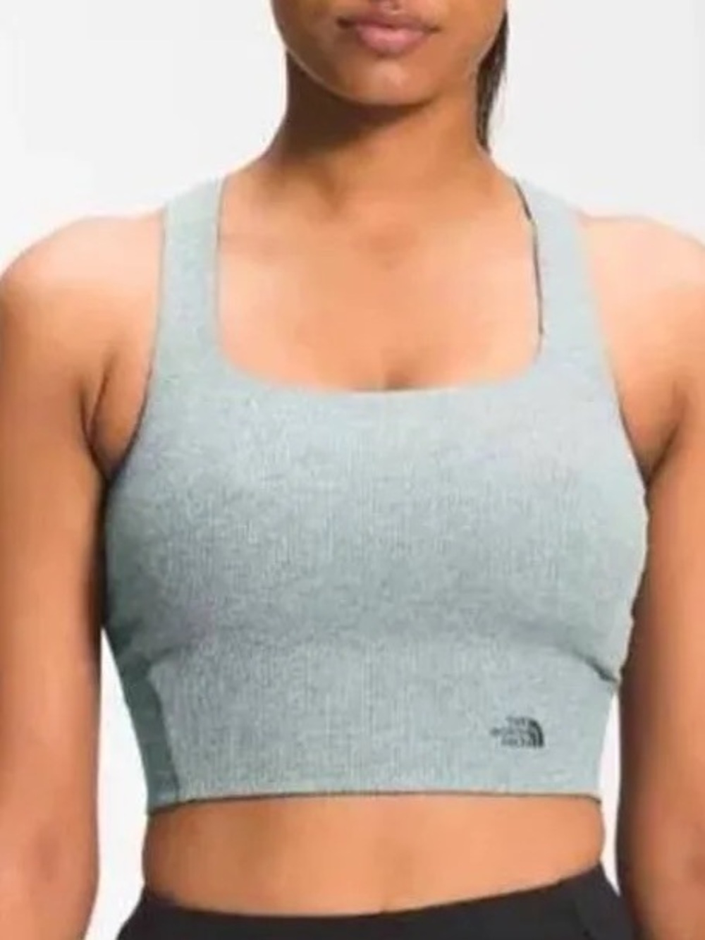The North Face Women's Ruby Hill Rib-Knit Tank Sage Green  Size LG Gym Workout